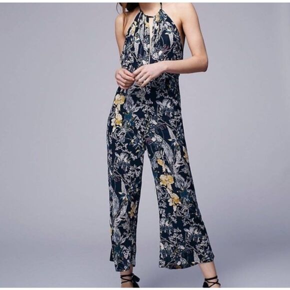 Free People Halter Crop Jumpsuit Size 10 - Picture 1 of 7